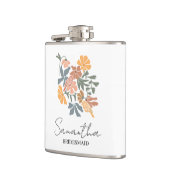 Persoonlijke bruidsmeisje bloem Boho bruiloft Heupfles (Links)