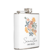 Persoonlijke bruidsmeisje bloem Boho bruiloft Heupfles (Rechts)