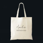 Persoonlijke Bruidsmeisje Boodschappentas Tote Bag<br><div class="desc">Maak een persoonlijke boodschappentas voor alle speciale mensen op je bruiloft. De naam en titel kunnen worden aangepast aan je exacte behoeften/woorden.</div>