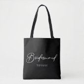 Persoonlijke bruidsmeisje chic minimalistische tro tote bag (Voorkant)