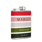 Persoonlijke Bruidsmeisje Hip Flask in Moerasgroen Heupfles (Rechts)