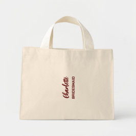 Persoonlijke bruidsmeisje-tas mini tote bag