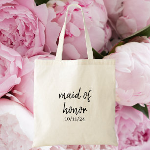 Persoonlijke Bruidsmeisje Trouwdatum Naam Tote Bag