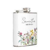 Persoonlijke Bruidsmeisje Wilde Bloemen Bruiloft Heupfles (Rechts)