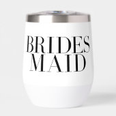 Persoonlijke bruidsmeisje zwart modern elegant (Voorkant)