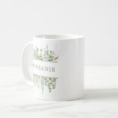 Persoonlijke bruidsmeisjes cadeaus van Eucalyptus  Koffiemok (Voorkant links)