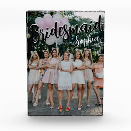 Persoonlijke bruidsmeisjes cadeaus Zwart modern fo Fotoblokken