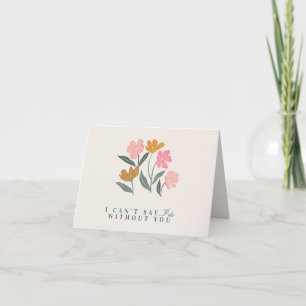 Persoonlijke bruidsmeisjes uitnodigingskaart Boho  Bedankkaart