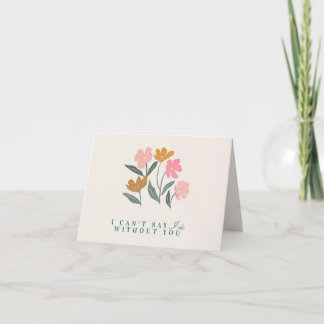 Persoonlijke bruidsmeisjes uitnodigingskaart Boho Bedankkaart