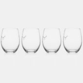 Persoonlijke bruidsmeisjes wijnglas zonder voet (Links)