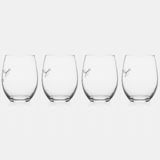 Persoonlijke bruidsmeisjes wijnglas zonder voet (Links)