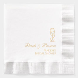 Persoonlijke Bruidsmeisjesfeest Parels & Prosecco Folie Servetten