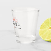 Persoonlijke bruidsmeisjesnaam datum shot glas (Rechts)