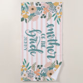 Persoonlijke Bruidsmoeder van de Bruid Bachelorett Strandlaken (Voorkant)