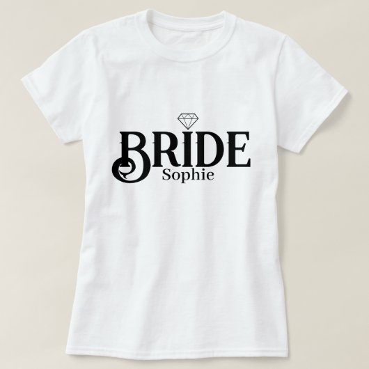 Persoonlijke Bruidsnaam 2026 T-shirt (Design voorkant)
