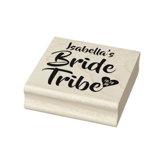 Persoonlijke Bruidsstam Datum Hart Rubberstempel (Stempel)