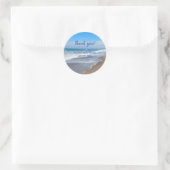 Persoonlijke bruidsstrand scène bedankt sticker (Tas)