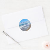 Persoonlijke bruidsstrand scène bedankt sticker (Envelop)