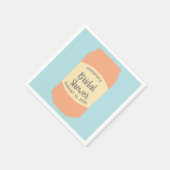 Persoonlijke bruidsuitnodiging feest blikje bruise servet (Hoek)