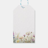 Persoonlijke bruidsuitnodiging Wilde bloemen Cadeaulabel (Achterkant)