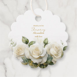 Persoonlijke Bruidsuitnodiging Witte Rozen Bedankjes Labels