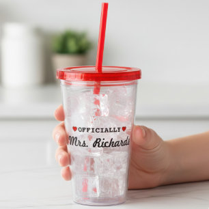 Persoonlijke bruiloft acryl drinkbeker