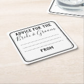 persoonlijke bruiloft ADVICE-onderzetter Dank u Kartonnen Onderzetters (Schuin)