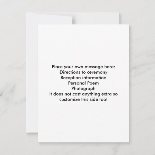 Persoonlijke bruiloft Bedankt 2-zijdige kaarten (Achterkant)