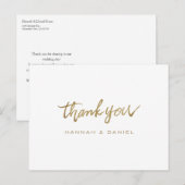Persoonlijke bruiloft Bedankt Briefkaart (Voorkant / Achterkant)