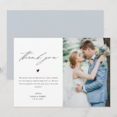 persoonlijke bruiloft bedankt je fotokaart (Voorkant / Achterkant)