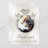 Persoonlijke bruiloft Bedankt kaarten met foto (Voorkant / Achterkant)