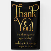 Persoonlijke bruiloft Bedankt Spandoek (Verticaal)