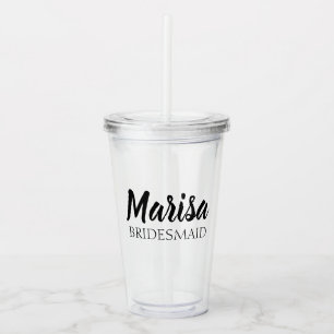 Persoonlijke bruiloft Bridesmaid / Maid of Honor Acryl Drinkbeker