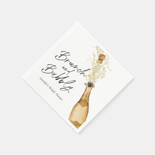 Persoonlijke Bruiloft Brunch en Bruisend Bruidsfee Servet (Hoek)