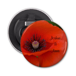 Persoonlijke bruiloft button flesopener