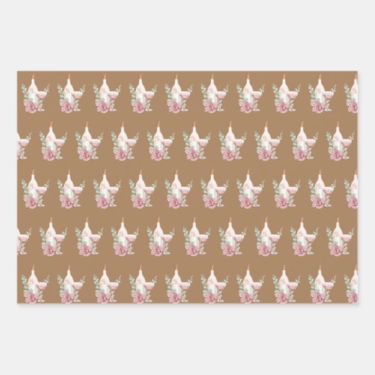 Persoonlijke bruiloft-ceremonie Wreath Waterverf Inpakpapier Vel (Voorkant 3)