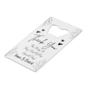 Persoonlijke bruiloft creditkaart flessenopener (Voorkant Gekanteld)