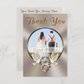 Persoonlijke, bruiloft Dank u Kaarten met Afbeeldi (Voorkant / Achterkant)