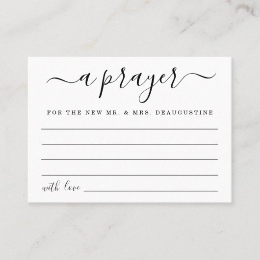 Persoonlijke bruiloft - Eenvoudig Contactkaartje (Voorkant)