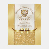 Persoonlijke bruiloft, elk jaar Jubileum Fleece Deken (Voorkant)