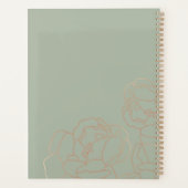 Persoonlijke bruiloft foto Blush en Sage Floral Planner (Achterkant)