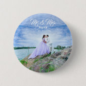 Persoonlijke bruiloft Foto Button (Voorkant)