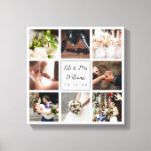 Persoonlijke bruiloft Foto Collage Canvas Afdruk (Voorkant)