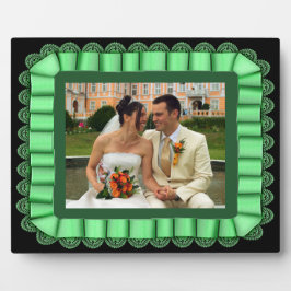 Persoonlijke bruiloft Foto Mint Lace Ribbon Lijst Fotoplaat