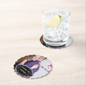 Persoonlijke bruiloft foto Modern Chalkboard Kartonnen Onderzetters (Insitu)