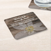 Persoonlijke bruiloft Foto Scavenger Hunt Kartonnen Onderzetters (Schuin)