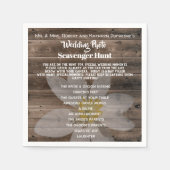 Persoonlijke bruiloft Foto Scavenger Hunt Servet (Voorkant)