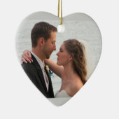 Persoonlijke bruiloft Foto-versiering Keramisch Ornament (Rechts)