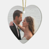 Persoonlijke bruiloft Foto-versiering Keramisch Ornament (Links)