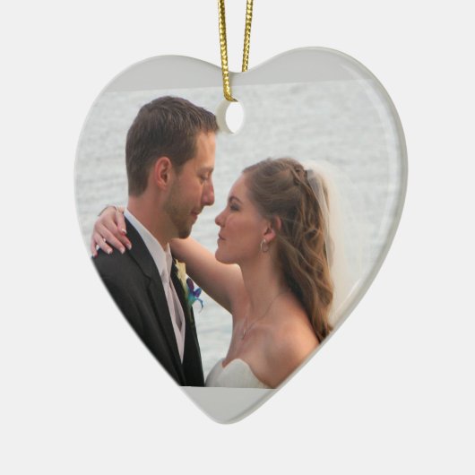 Persoonlijke bruiloft Foto-versiering Keramisch Ornament (Links)